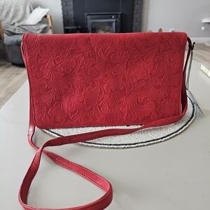 Vintage Red Embossed Bag